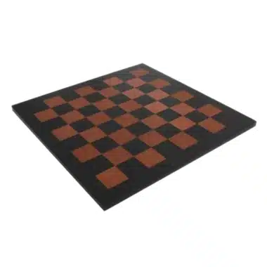 Petit Jeu d'Echecs Moderne en Laiton Artisanal & Échiquier en Cuir Véritable – Image 6