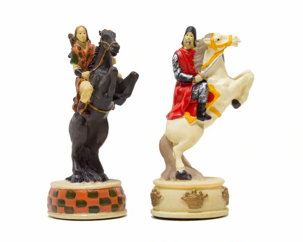 Jeu d'échecs Angleterre VS Écosse - Échiquier en Bois & Jeu d'Échecs en Résine – Image 7