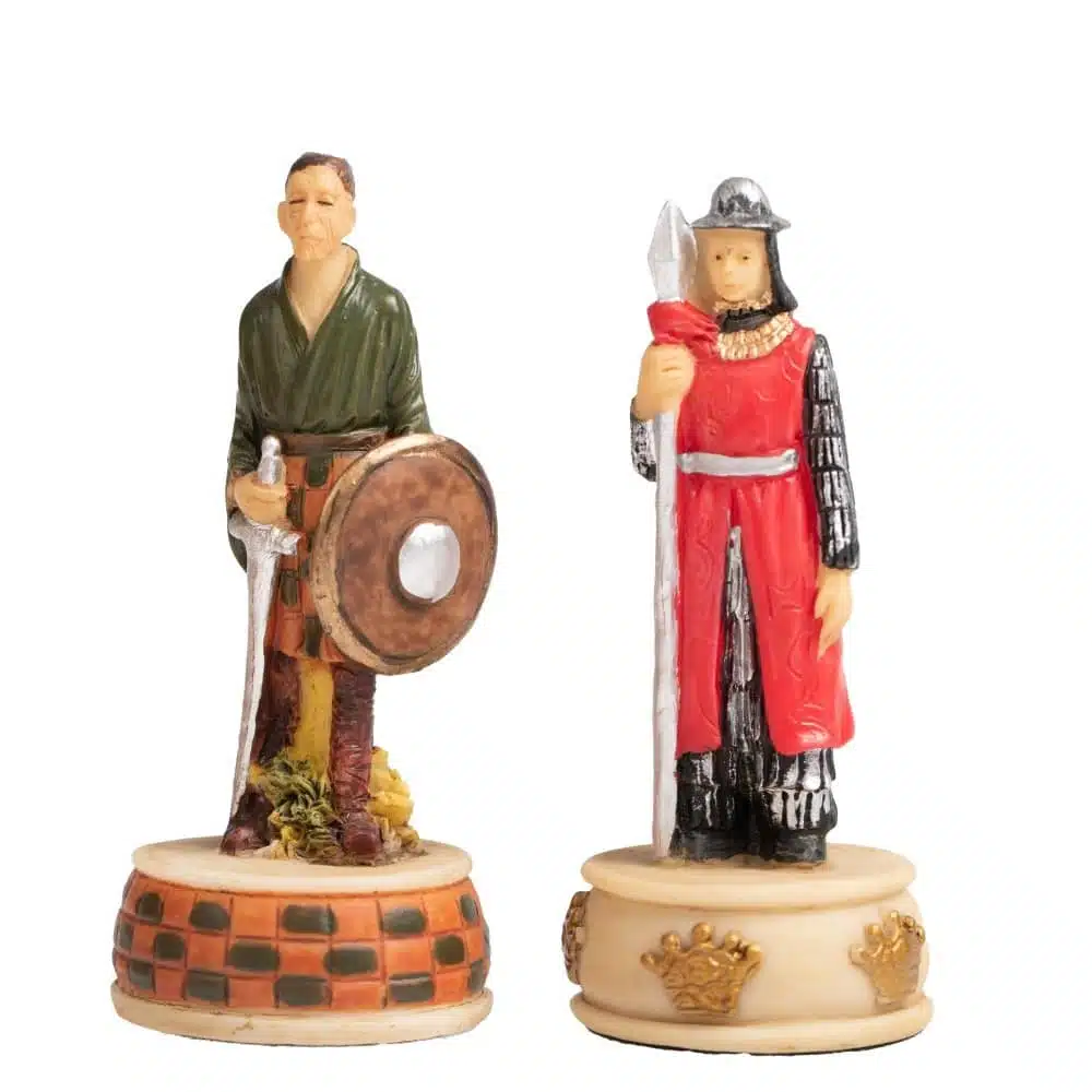 Jeu d'Echecs Guerres d'Indépendance de l'Ecosse & Échiquier en Similicuir avec Compartiment de Rangement – Image 8
