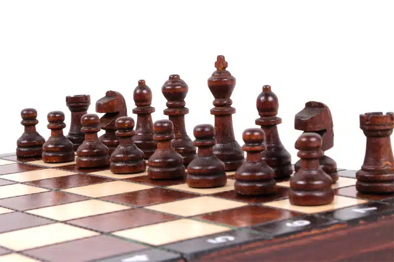 Jeu d'Echecs Etudiant en Bois avec Rangement – Image 6