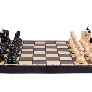 Echiquier Pliable et Jeu d'Echecs en Bois avec Rangement – Image 6