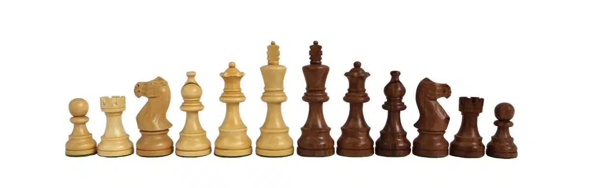 Grand Jeu d'Echecs Staunton en Bois d'Acacia et Echiquier en Bois Alphanumérique – Image 3