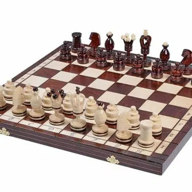 Echiquier et Pieces Echecs en Bois Pliant
