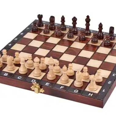 Jeu d'Echecs Etudiant en Bois avec Rangement