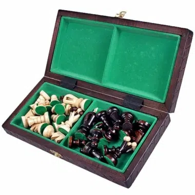 Alternative view of Pieces Echecs et Plateau de Jeu en Bois Pliable