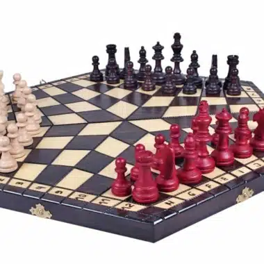 Jeu d'Echecs Trois Joueurs en Bois