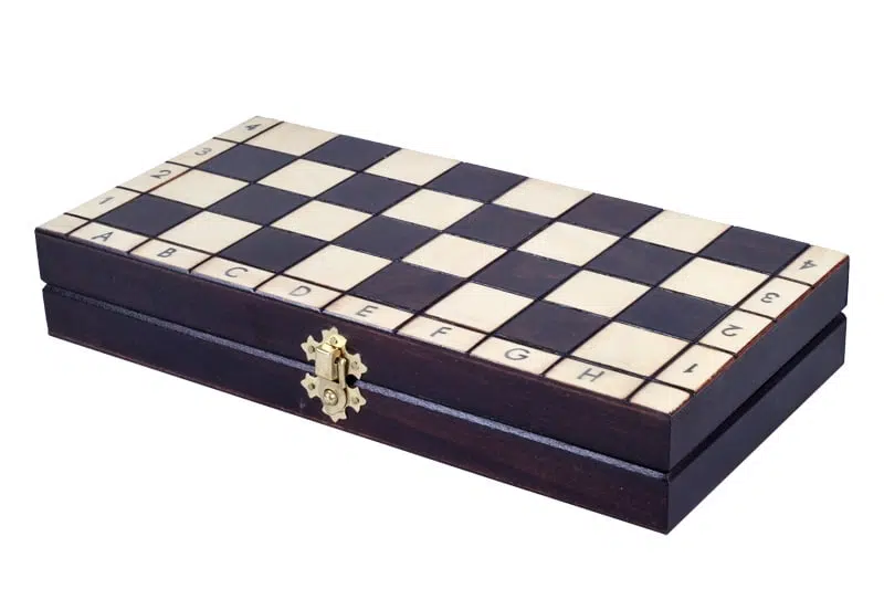 Petites Pieces Echecs en Bois et Plateau de Jeu en Bois Alphanumerique et Pliant – Image 7