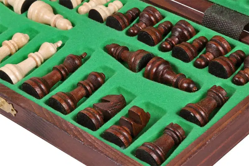 Jeu d'Echecs Etudiant en Bois avec Rangement – Image 8