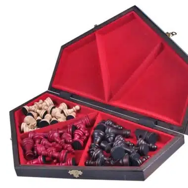 Alternative view of Jeu d'Echecs Trois Joueurs en Bois