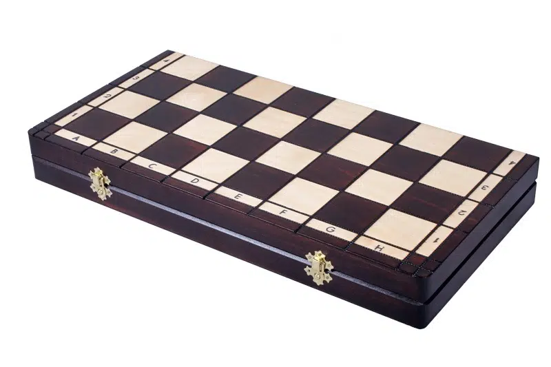 Grand Jeu d'Echecs et Plateau de Jeu Pliant en Bois avec Rangement – Image 8