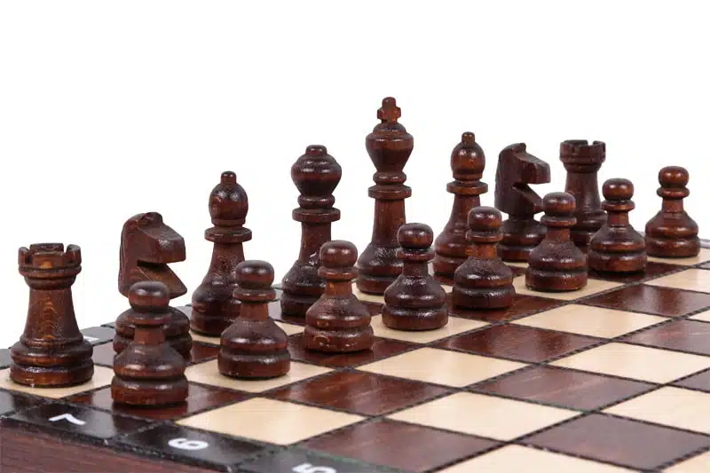 Jeu d'Echecs Etudiant en Bois avec Rangement – Image 3
