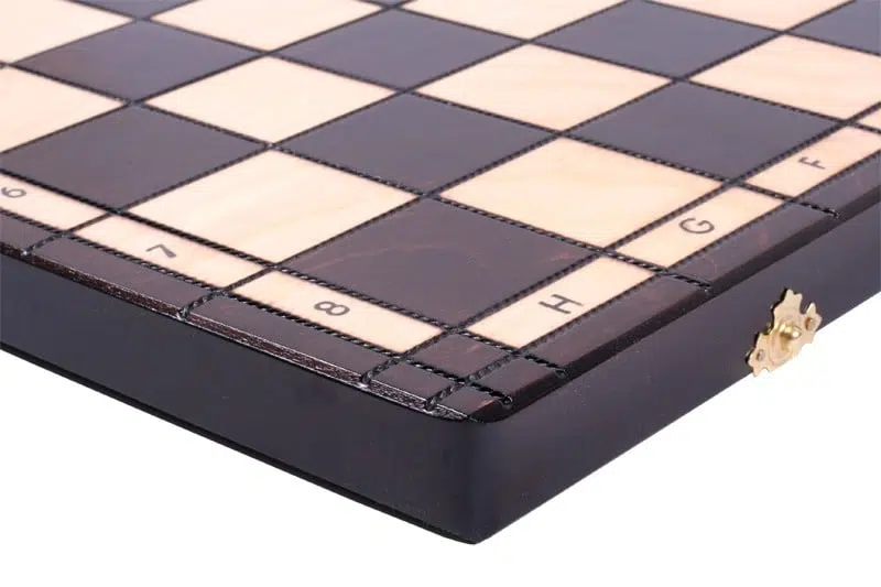 Grand Jeu d'Echecs et Plateau de Jeu Pliant en Bois avec Rangement – Image 9
