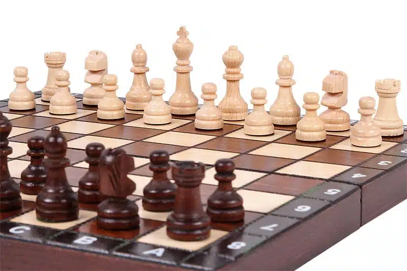 Jeu d'Echecs Etudiant en Bois avec Rangement – Image 5