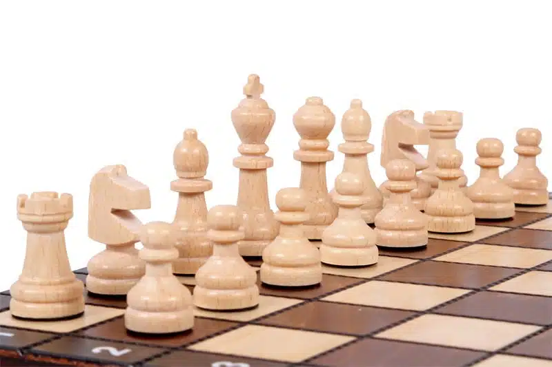 Jeu d'Echecs Etudiant en Bois avec Rangement – Image 4