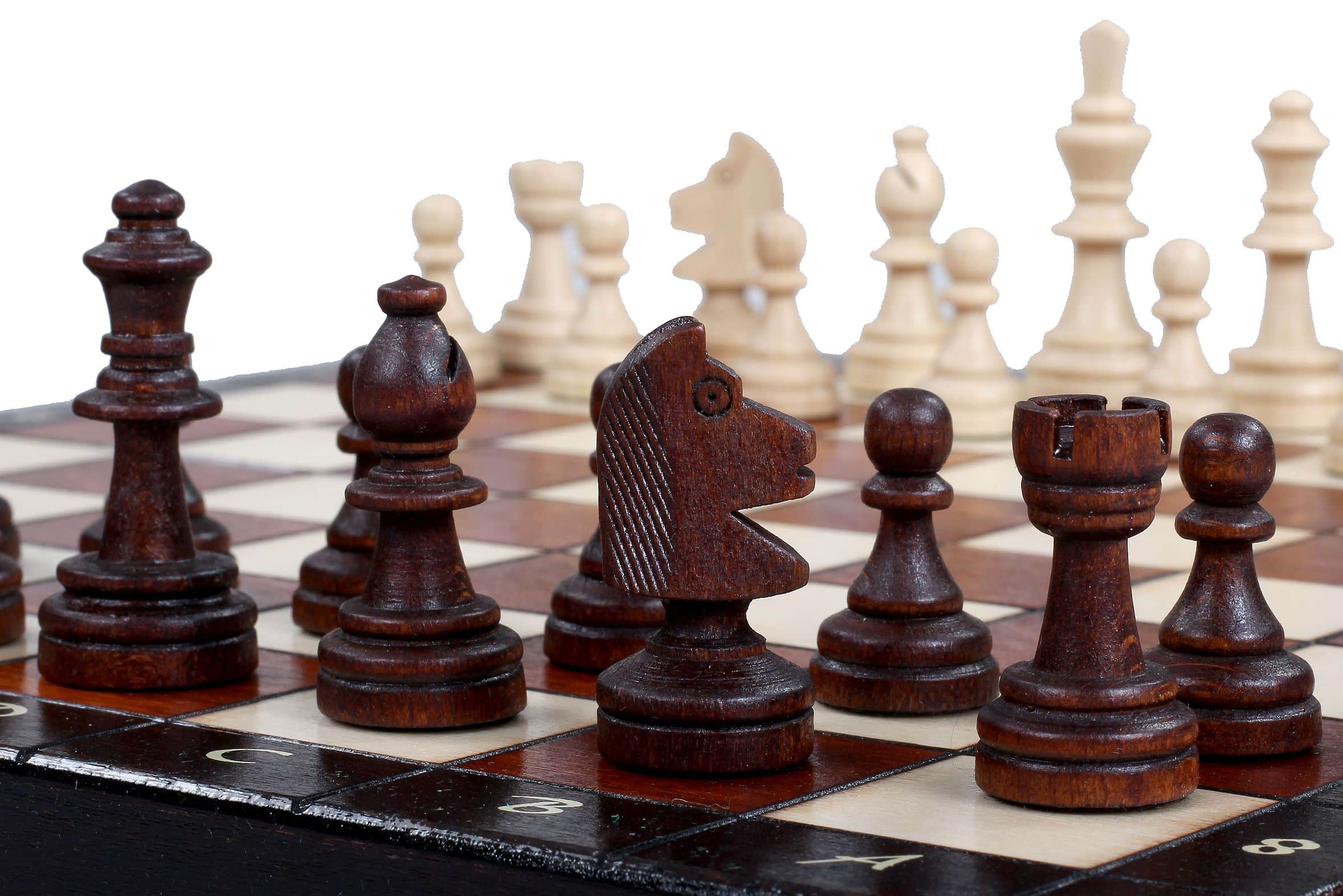 Ajuny Jeu d'échecs magnétique en bois avec pièces d'échecs - Plateau de jeu  pliable avec rangement - Cadeaux pour la famille - 17,8 x 17,8 cm :  : Jeux et Jouets