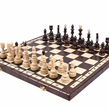Jeu d'Echecs et Echiquier en Bois Pliable