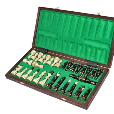 Alternative view of Jeu d'Echecs et Echiquier en Bois Pliable