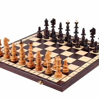 Jeu Echecs et Echiquier Geant en Bois Pliant