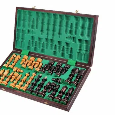 Alternative view of Jeu Echecs et Echiquier Geant en Bois Pliant