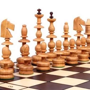 Jeu Echecs et Echiquier Geant en Bois Pliant – Image 4