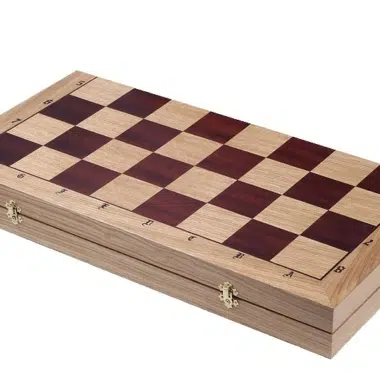 Grandes Figurines Echecs Sculptées et Echiquier Pliant en Bois avec Rangement – Image 7