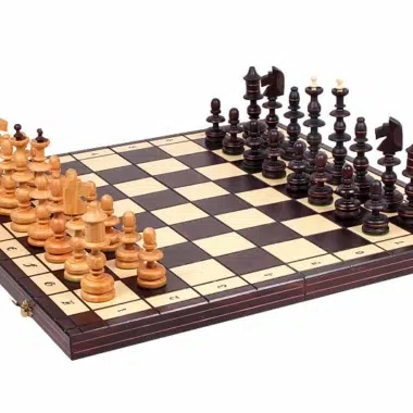 Jeu Echecs et Echiquier Geant en Bois Pliant – Image 5