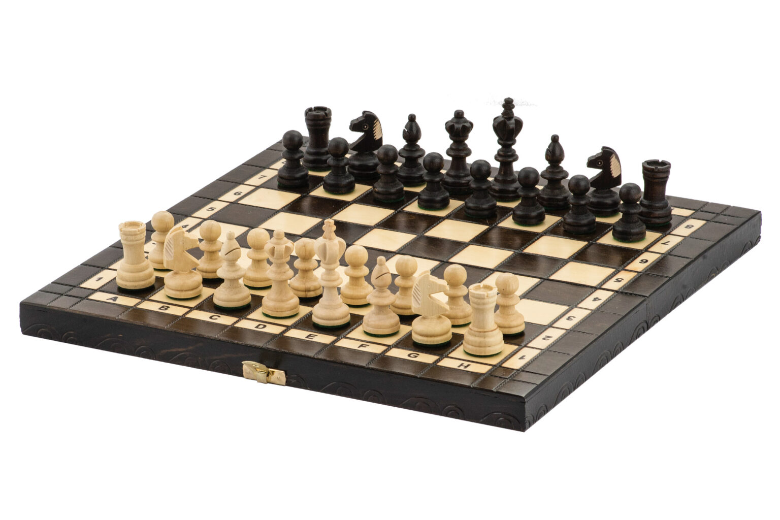 Master of Chess Echiquier Bois avec Pieces Echecs 35 cm - Fait Main Jeu Echec Voyage Pliable - Petit Jeu D'échecs pour Enfants et Adultes