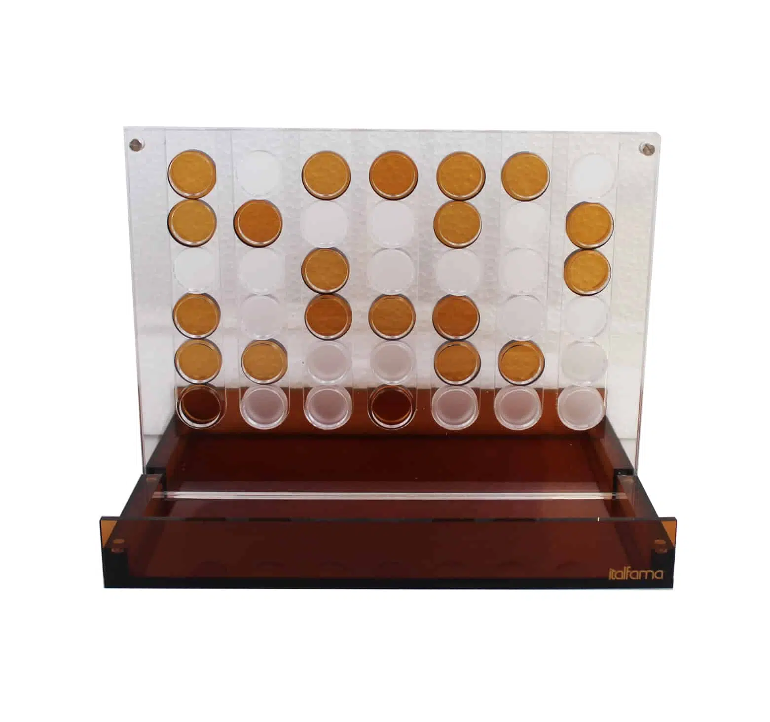 Jeu de Societe Puissance 4 Original en Plexiglas Orange