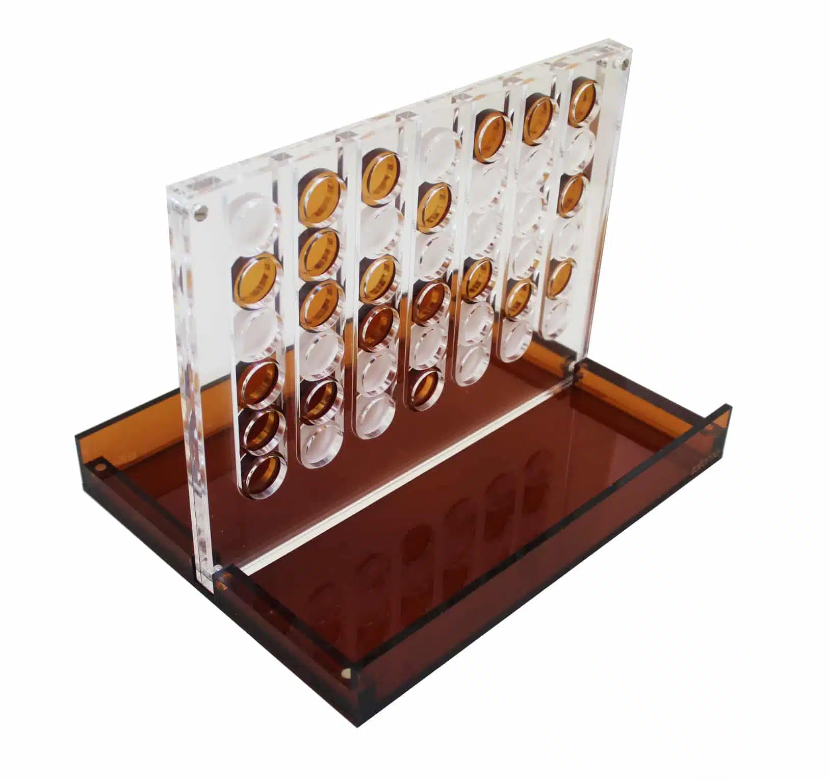 Jeu de Societe Puissance 4 Original en Plexiglas Orange – Image 3