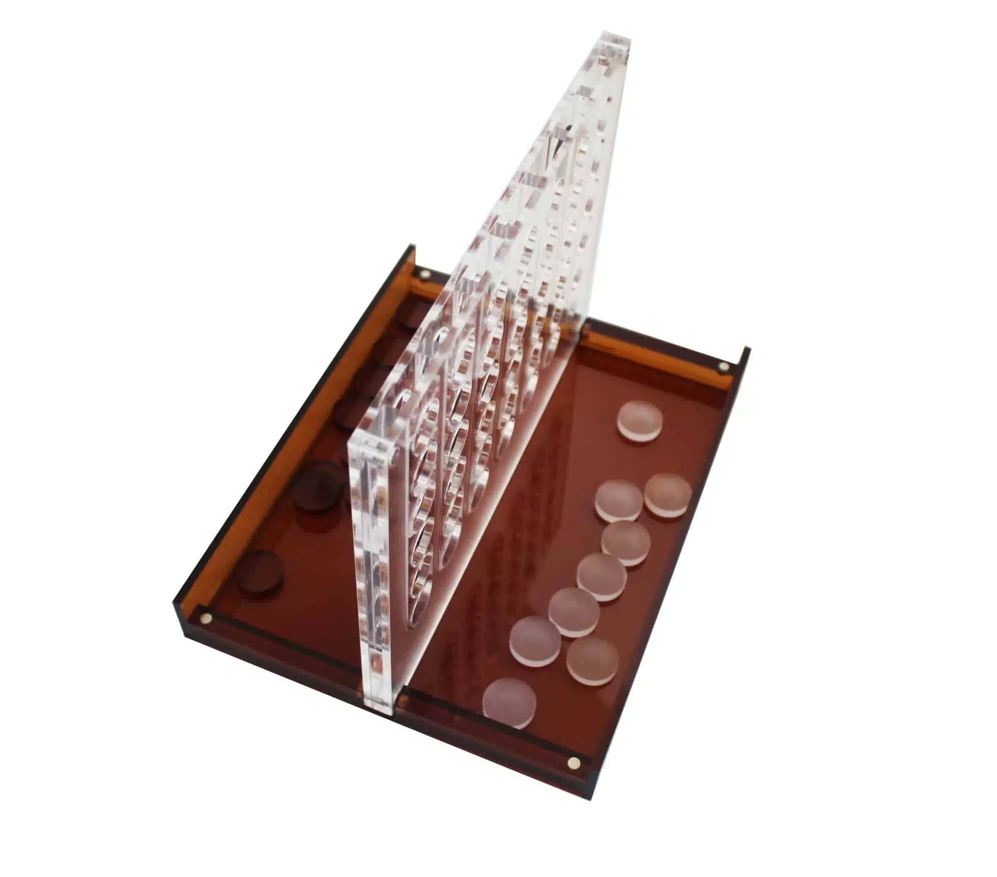 Jeu de Societe Puissance 4 Original en Plexiglas Orange – Image 4