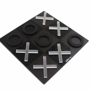 Jeu Morpion Noir et Blanc en Plexiglas avec Rangement