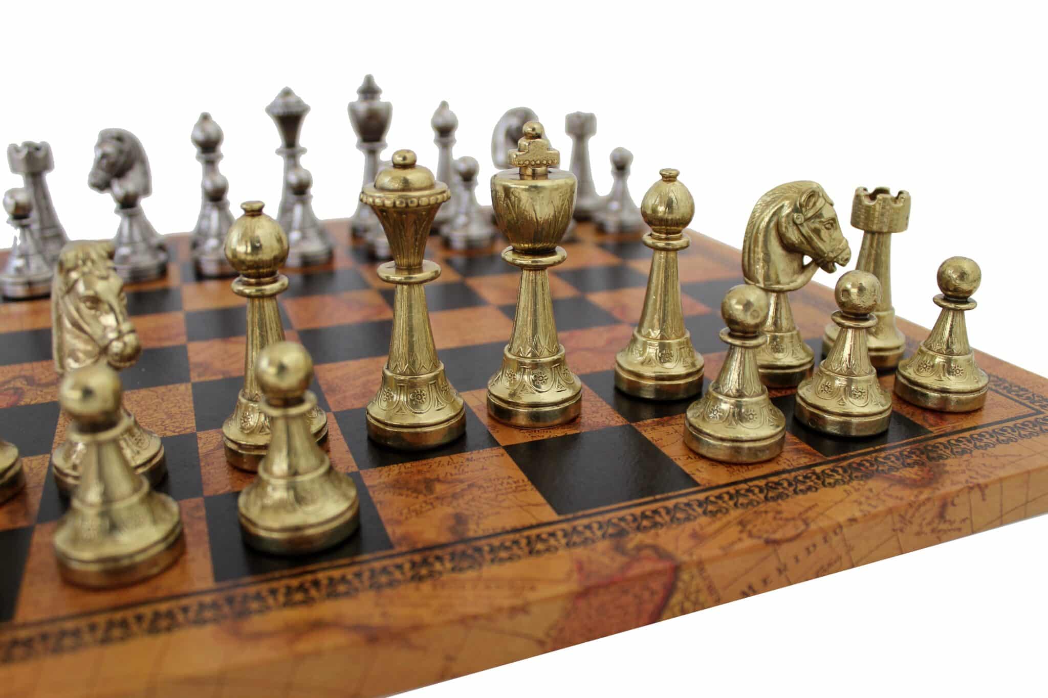 Échiquier En Bois D'Acajou N°4 Avec Pièces Staunton - Professionnel - Pliant - Pour Tournois