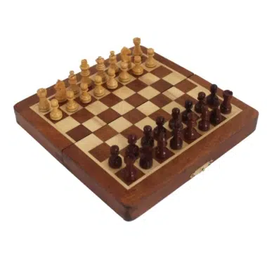 Alternative view of Jeu d'Echecs en Bois et Magnétique Staunton - 5 Tailles