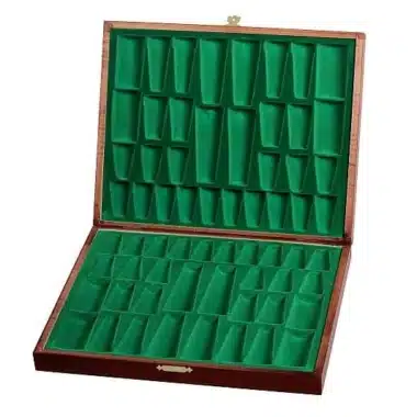 Coffret de Rangement en Bois Pieces Echecs Staunton - Hauteur du Roi 9 cm