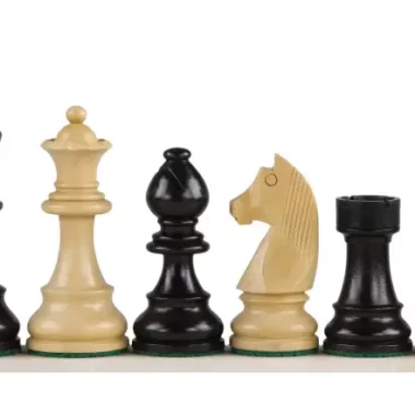 Ensemble Germany Jeu d'Échecs Staunton en Bois d'Ébène et de Buis et Echiquier en Bois de Noyer