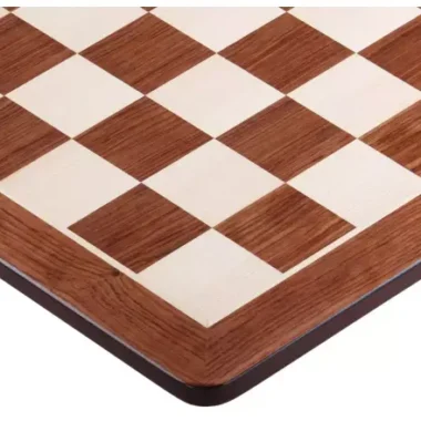 Ensemble Jeu Échecs de Tournoi en Bois d'Acacia et de Buis et Echiquier en Bois de Padouk