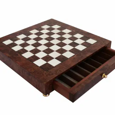 Echiquier sur Pied en Bois avec Tiroir de Rangement