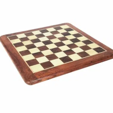 Echiquier en Bois de Rose Doré & Jeu d'Echecs en Bois d'Acacia – Image 3