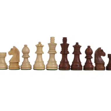 Echiquier en Bois de Rose Doré & Jeu d'Echecs en Bois d'Acacia – Image 2