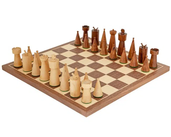 Jeu d'Echecs Art Deco en Bois