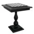 Table d'Echec en Bois de Tilleur Noir et Plateau de Jeu en Marbre de Carrare
