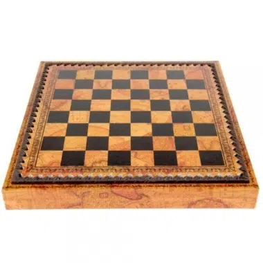 Ensemble Jeu d'Échecs en Résine Peint à la Main Les Croisades et Échiquier en Similicuir avec Rangement – Image 6