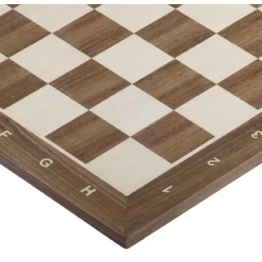 Ensemble Échiquier Alphanumérique et Jeu d'Échecs Chevalier Allemand en Bois d'Acacia et Buis