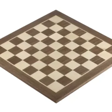 Ensemble Jeu d'Échecs Chevalier Allemand en Bois de Buis et Échiquier en Bois d'Érable et Noyer