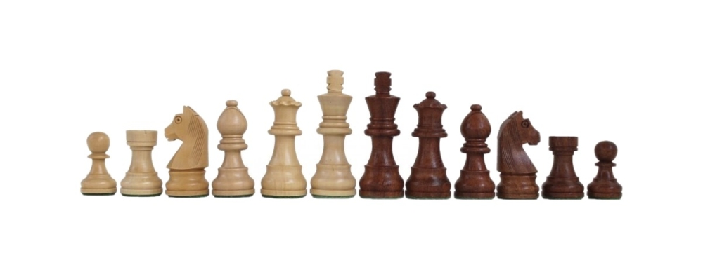 Ensemble Jeu d'Échecs Staunton en Bois d'Acacia et Échiquier en Bois de Noyer et Érable