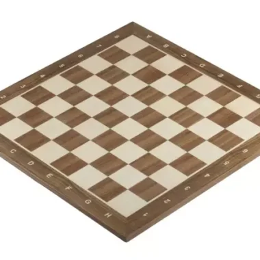 Ensemble Pieces d'Echecs en Bois de Buis et Echiquier Alphanumérique