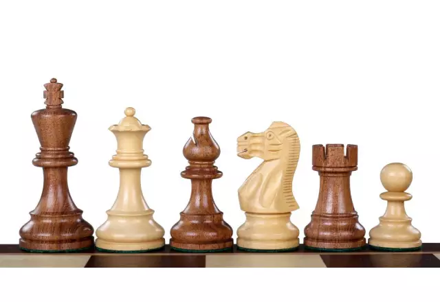 Hamon, jeu d'échecs avec échiquier en bois