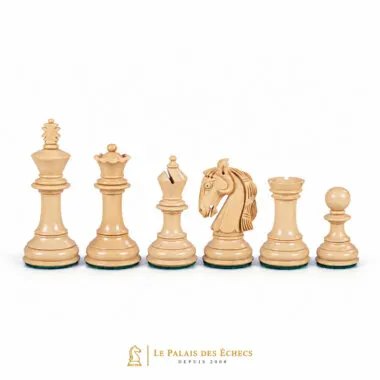 Pièces d'Échecs Staunton en bois de Buis et d'Acacia