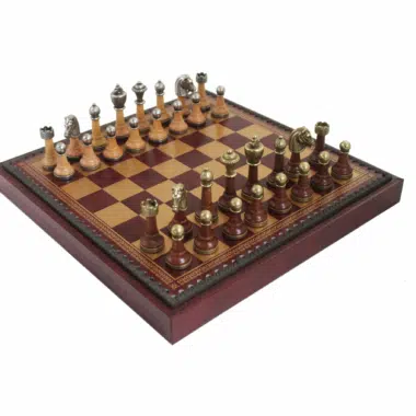 Ensemble Jeu d'Échecs et Échiquier en Similicuir avec Compartiments de Rangement