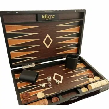 Ensemble de Backgammon Sculpté en Bois